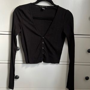 Black ribbed long sleeve